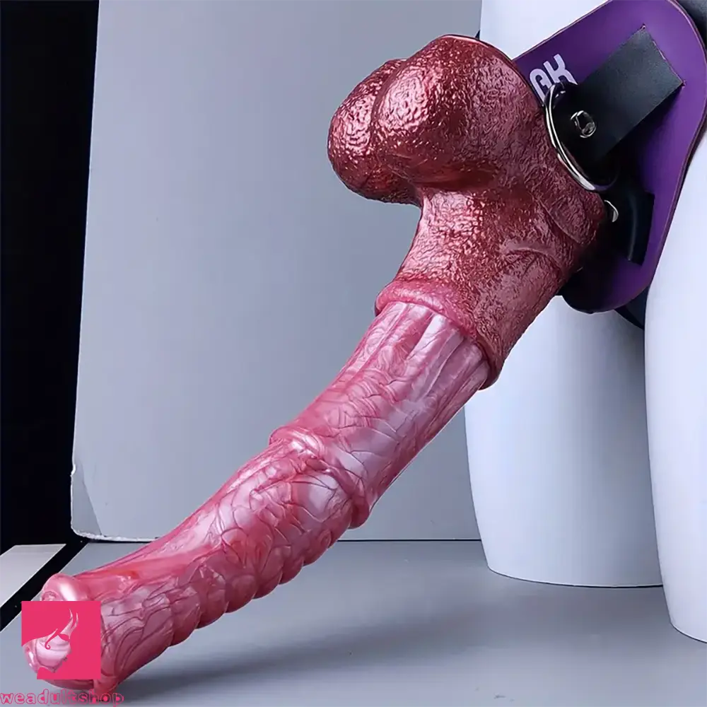 Anal toys with portable fit-9.64in 13.77in Big Long Horse Cock Soft Silicone Anal Strap on Dildo