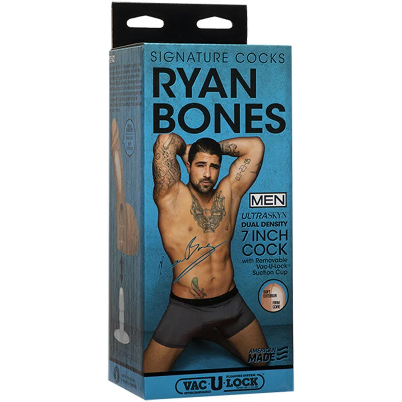 cock ring smooth-Signature Cocks - Ryan Bones -7in Ultraskyn Cock W/removable Vac-u-lock Suction Cup Vanilla