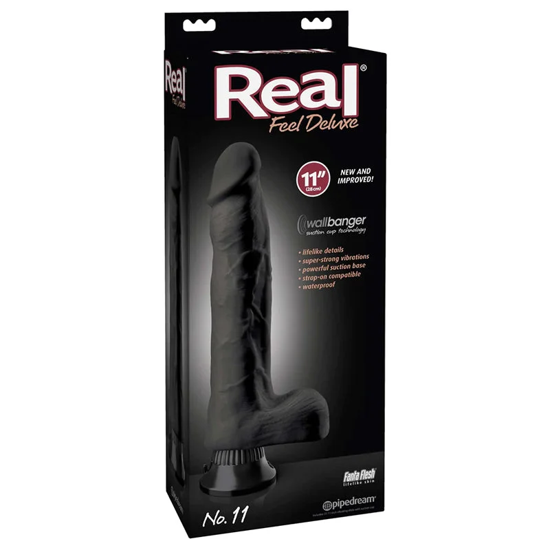 veined dildo-No 11 Wallbanger Vibrating Dildo - Black