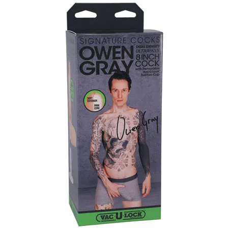 penis-shape-types-penis-injury-recovery-Signature Cocks Owen Gray 9 in. ULTRASKYN Dildo with Vac-U-Lock Suction Cup