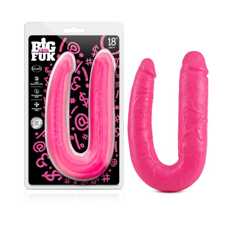 penis-growth-exercises-penis-growth-techniques-Blush Big As Fuk 18 in. Double Headed Dildo Pink