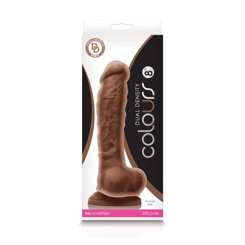 dragon vibrating dildo-Colours - Dual Density - 8in Dildo - Brown