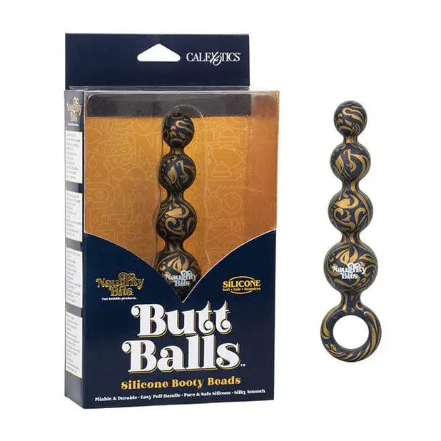 cock ring for beginners-Naughty Bits Butt Balls Silicone Booty Beads - Multi Color