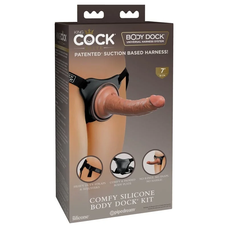 cock ring best brands-Pipedream Products King Cock Elite Comfy Silicone Body Dock Kit