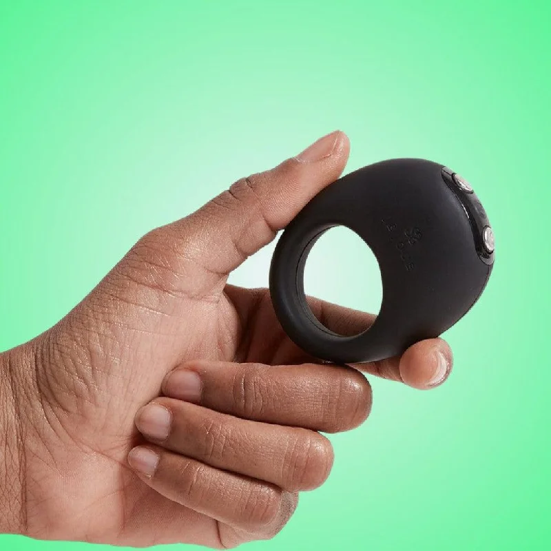 Anal toys for anal starters-Je Joue Mio Cock Ring with 5 Vibrations - Black