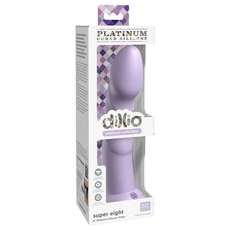 smooth dildo-Dillio Super Eight 8 in. Platinum Silicone Dildo - All Colors