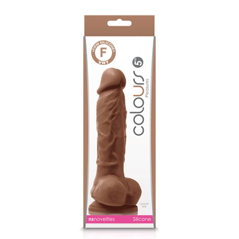 remote control dildo-Colours Pleasures 5 inches Dildo Brown