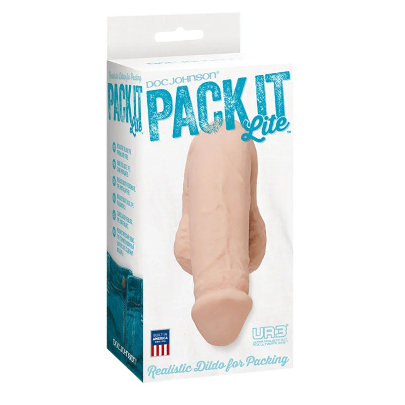 small vibrating dildo-Pack It Lite Realistic Dildo For Packing Beige