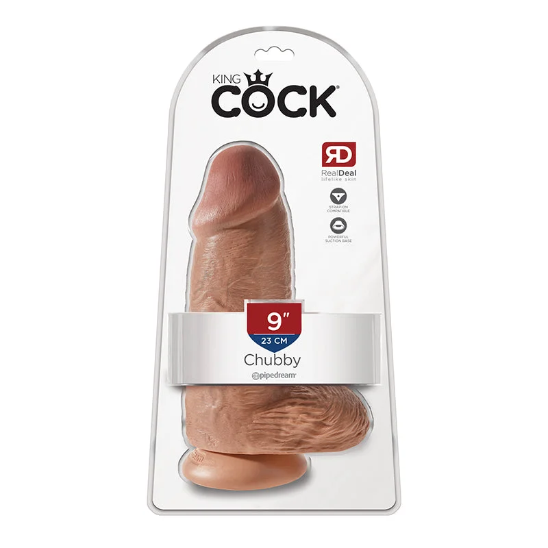 machine-made dildo-King Cock Chubby 9 inches Tan Dildo