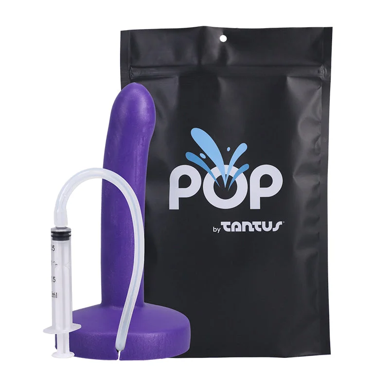 small dildo-Pop Slim By Tantus Squirting Dildo Indiglow Bag