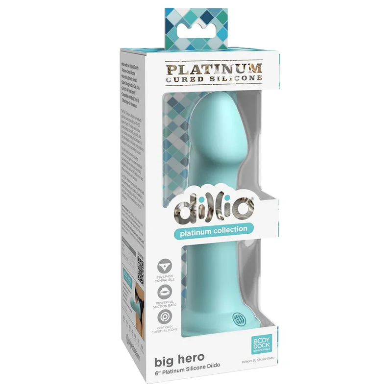 rechargeable dildo-Pipedream Dillio Platinum Collection Big Hero 6 in. Silicone Dildo Teal