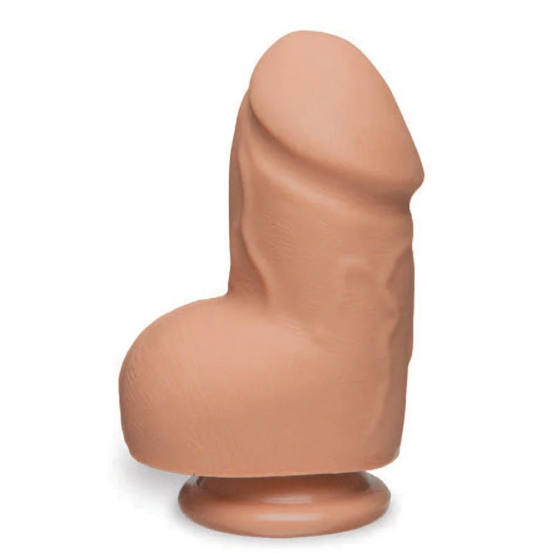 textured dildo-The D Fat D 6 inches With Balls Firmskyn Beige Dildo