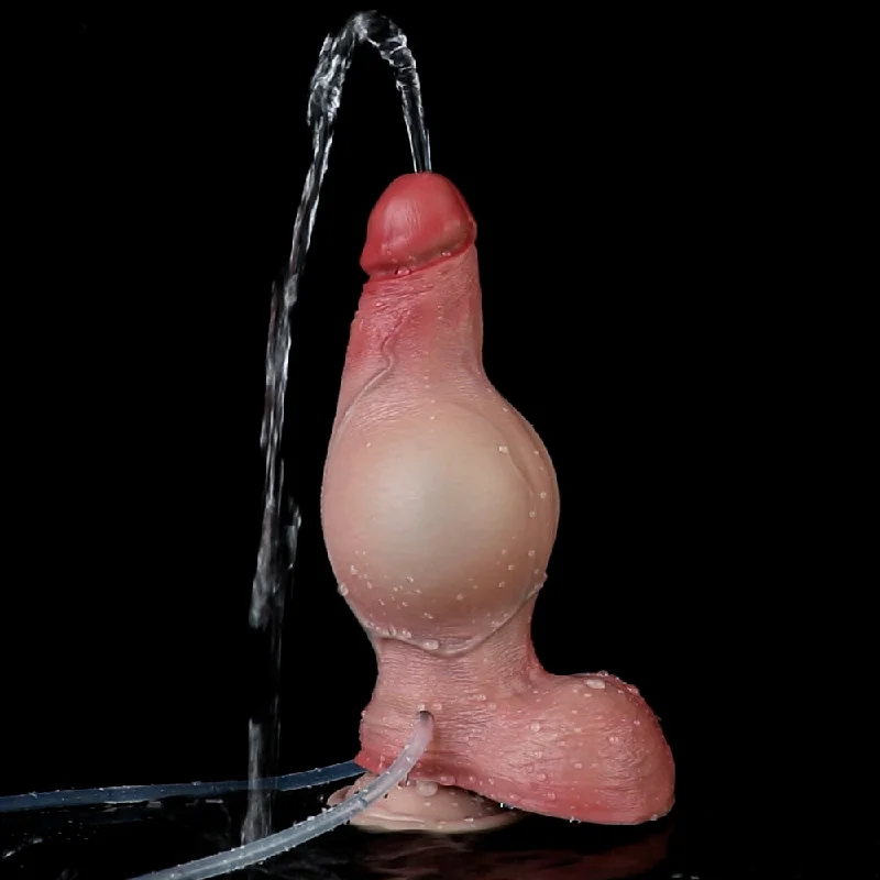 Anal toys for deep vibes-Strapless Realistic Dildo Squirting Inflatable Butt Plug - Suction Cup Silicone Women Anal Toys