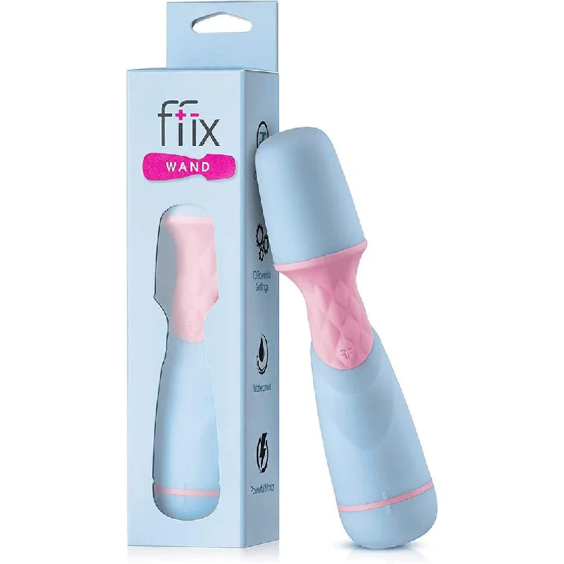 Anal toys with long reach-Femme Funn FFIX Mini Wand Massager - Blue