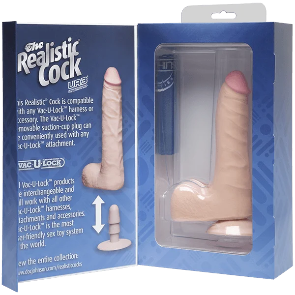 cock ring benefits-The Realistic Cock UR3 - 7 in. SLIM With Balls