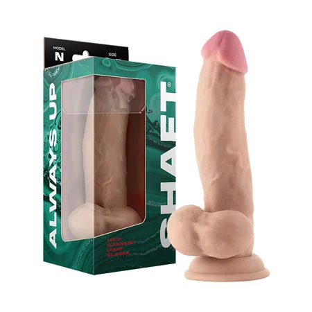 penis-health-solutions-penis-natural-remedies-Shaft Model N: 8.5 in. Dual Density Silicone Dildo with Balls Pine