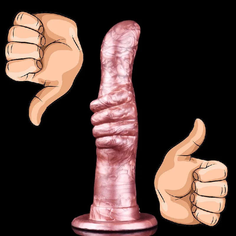 Anal toys textured surface-Thumb Fantasy Anal Dildo Butt Plug - Big Awesome Silicone Vaginal Sex Toy for Women