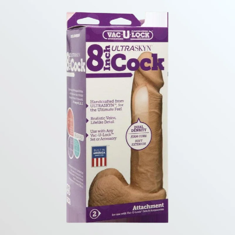 Anal toys for quiet nights-Vac-U-Lock 8" Ultraskyn Realistic Cock - Vanilla