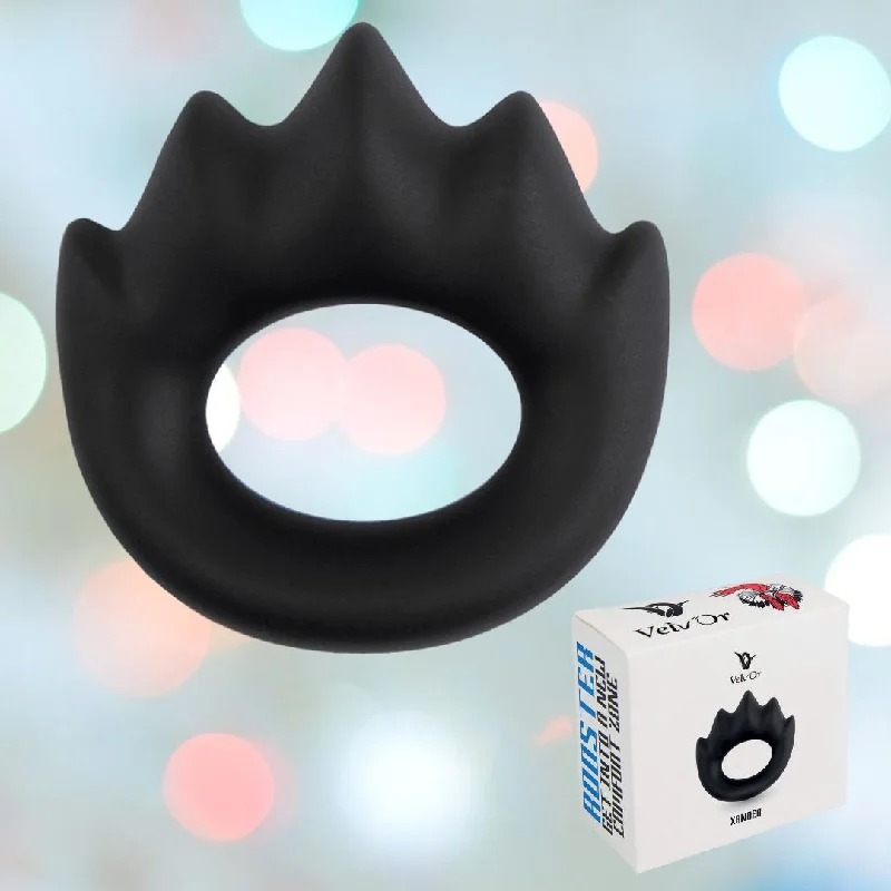 Anal toys for hands-free use-Velv'Or Rooster Xander Spiky Soft Silicone Cock Ring