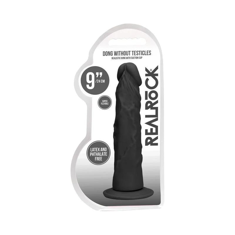 penis-enhancement-guide-penis-exercise-routines-RealRock Skin 9 in. Dildo Black