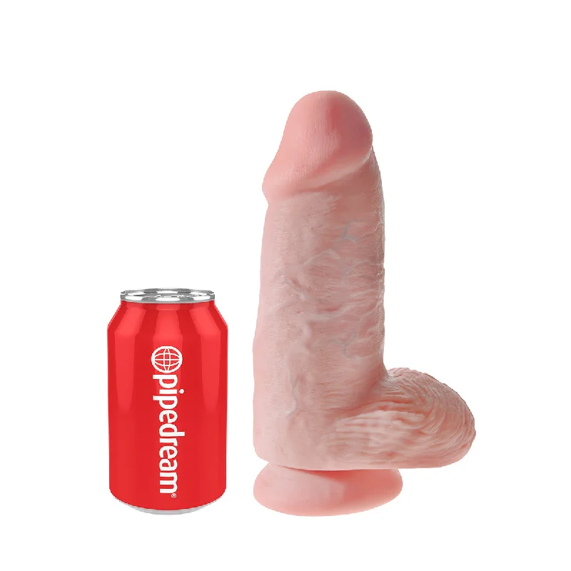 cock ring trending-King Cock 9" Chubby Cock w Balls - Light