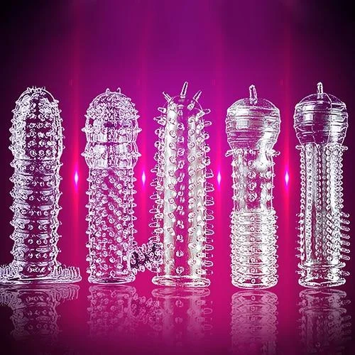 short realistic dildo-Spike Dotted For Men dildo sheath Condoms