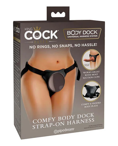 cock ring plastic-King Cock Elite Comfy Body Dock Strap On Harness