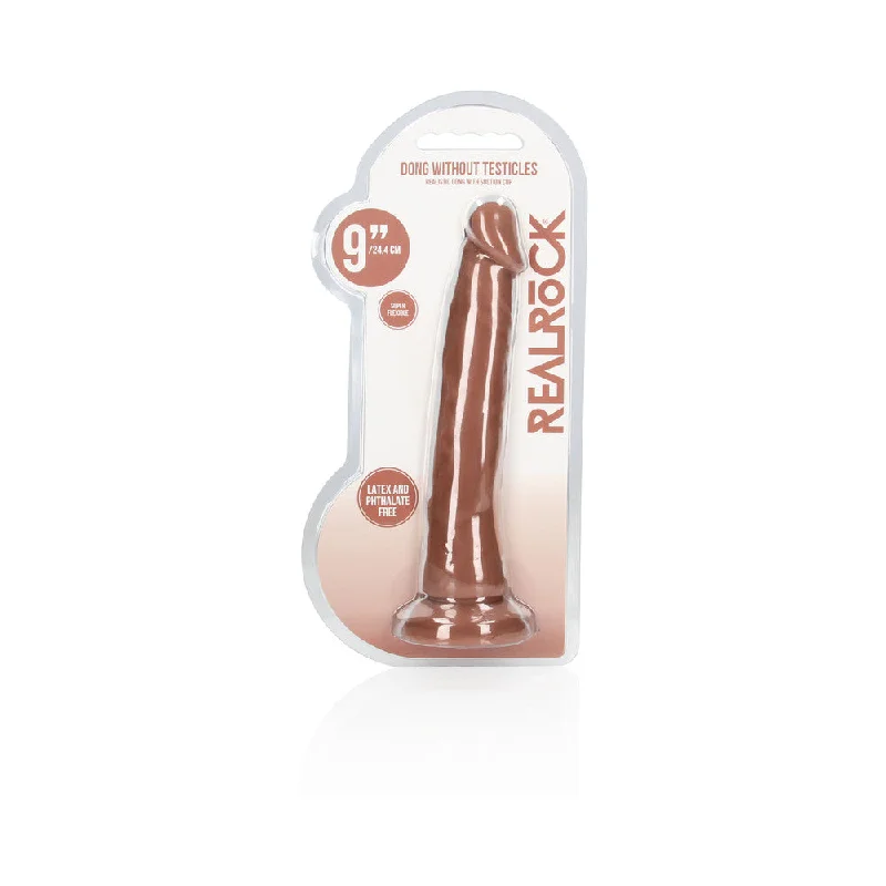 penis-aging-prevention-penis-length-studies-RealRock Realistic 9 in. Dildo With Suction Cup Tan