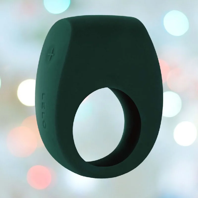 Anal toys with easy cleanup-LELO Tor 2 Vibrating Waterproof Cock Ring for Couples - Dark Green