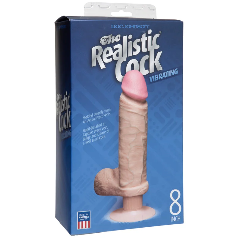 silicone hollow dildo-Vibro Realistic Dildo 8 inch - Beige