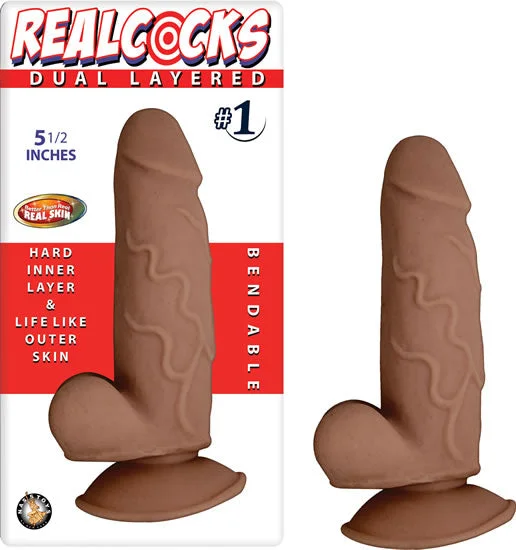 cock ring maintenance-Real Cocks Dual Layered #1- 5 1/2