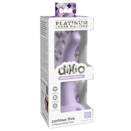 discreet dildo-Dillio Curious Five 5 in. Platinum Silicone Dildo - All Colors