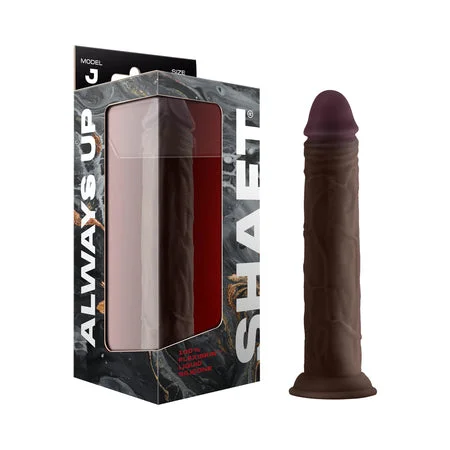 penis-injury-tools-penis-growth-techniques-Shaft Model J: 9.5 in. Dual Density Silicone Dildo Mahogany