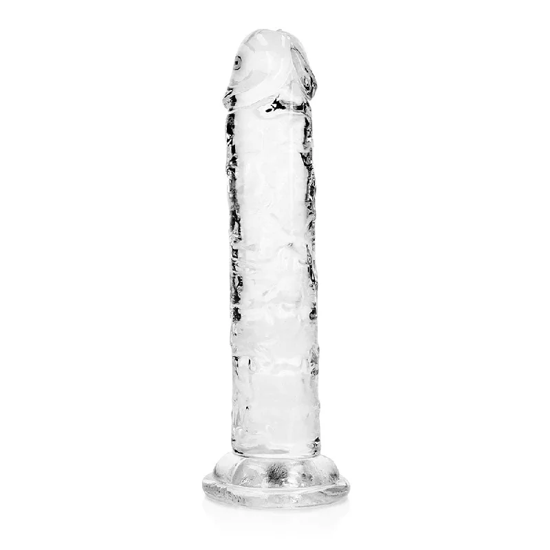 penis-performance-issues-penis-length-studies-RealRock Crystal Clear Straight 6 in. Dildo Without Balls Clear