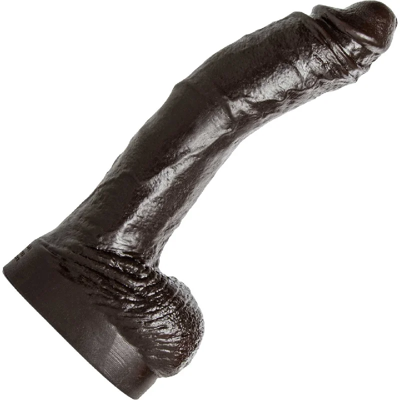 cock ring comfort-Hankey's Toys Ray Diesel Medium 10.75" Silicone Cock With Balls & Vac-U-Lock Base - Chocolate