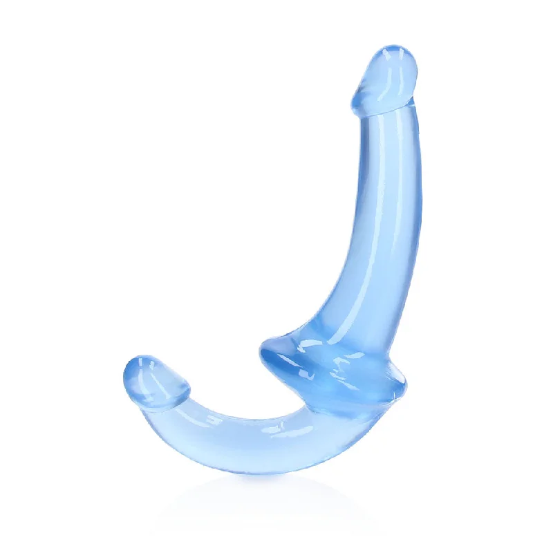 penis-medical-advice-penis-function-problems-RealRock Crystal Clear 6 in. Strapless Strap-On Dildo Blue