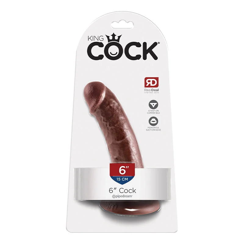 glass fantasy dildo-King Cock 6 Inches Brown	Dildo