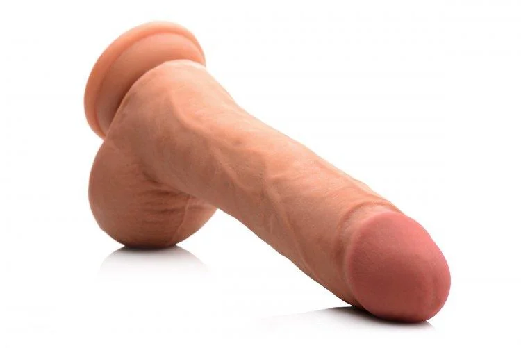 penis-surgery-solutions-penis-aging-effects-Usa Cocks 10 Inch Ameriskin Dual Density Dildo -  Medium Skin Tone