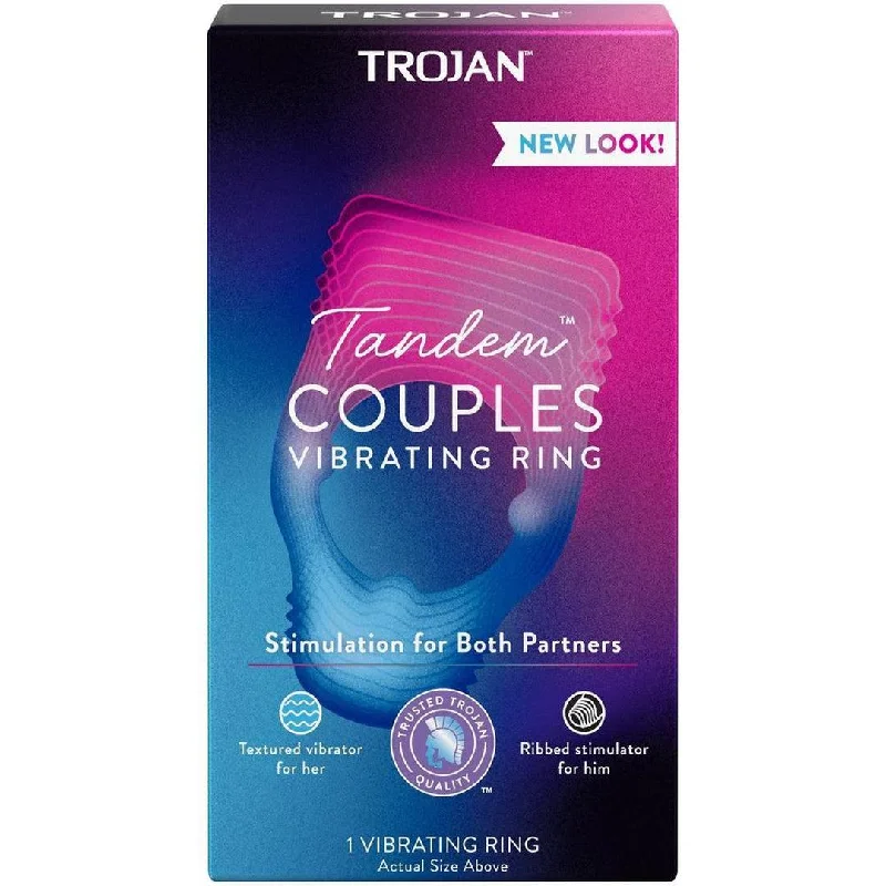 Anal toys for anal fun-Trojan Tandem Couples Vibrating Cock Ring