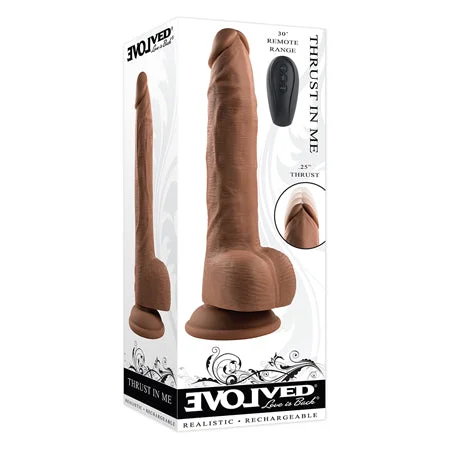 penis-blood-reviews-penis-hygiene-advice-Evolved Thrust In Me Thrusting Vibrating 9.25 in. Dildo Dark