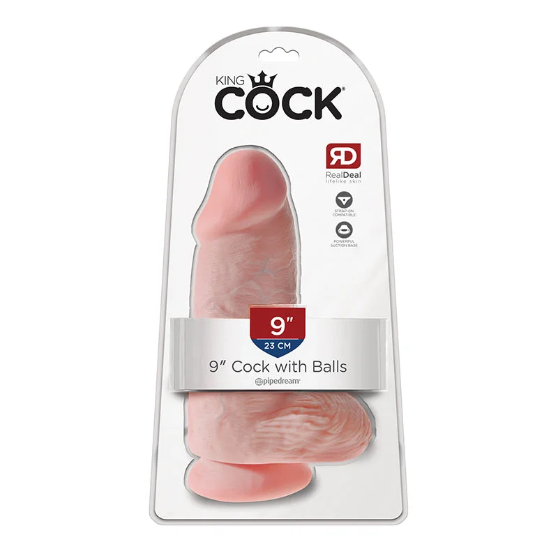 handmade dildo-King Cock Chubby 9 inches Beige Dildo