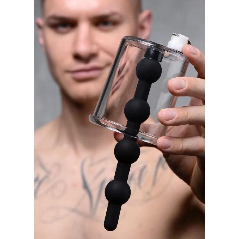 cock ring matte-Rosebud Cylinder with Beaded Silicone Insert