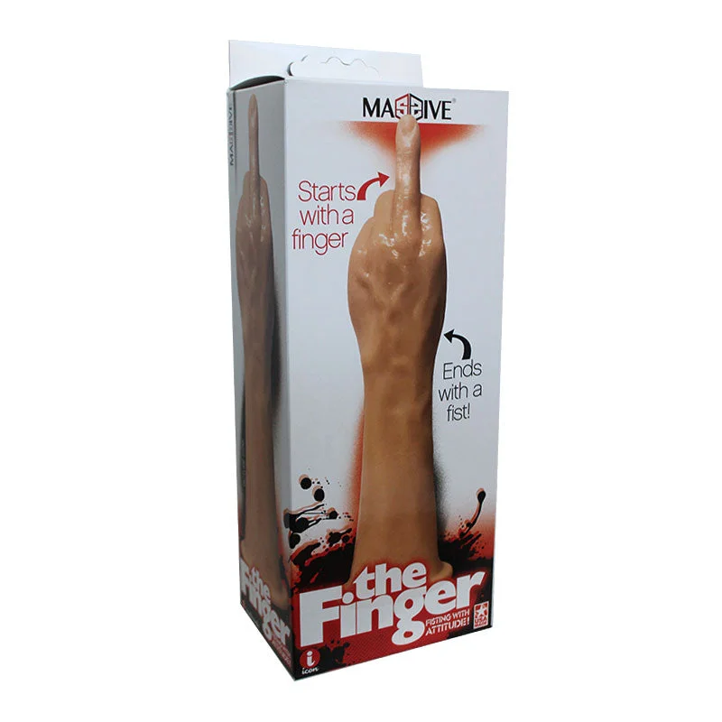 bendable dildo-Massive The Finger Fisting Beige Dildo