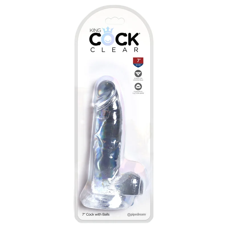 cock ring arousal-King Cock Clear 7in Cock With Balls