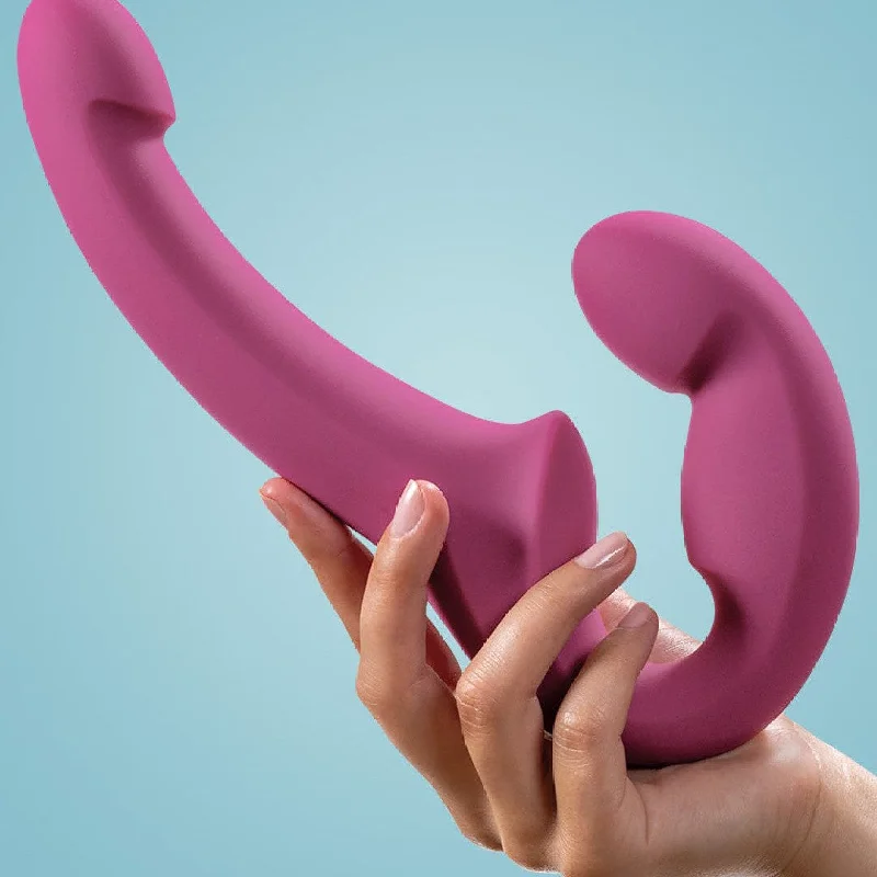 vibrating quiet dildo-Fun Factory Share Lite Silicone Double Dildo - Blackberry