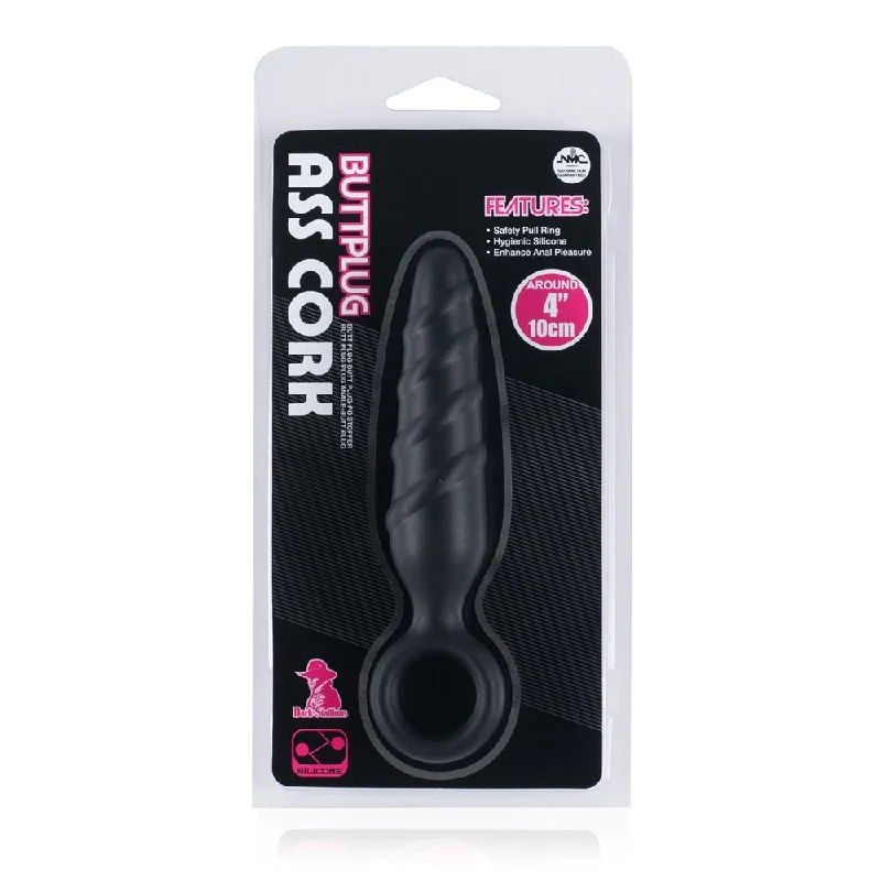 cock ring pattern-Dark Stallions Ass Cork 4 Inch Silicone Butt Plug