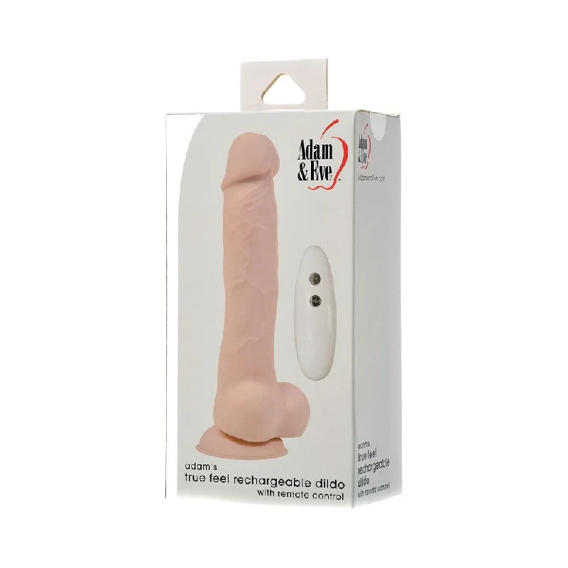 penis-size-techniques-penis-shape-variations-Adam & Eve Adam's True Feel Rechargeable Dildo with Remote Control