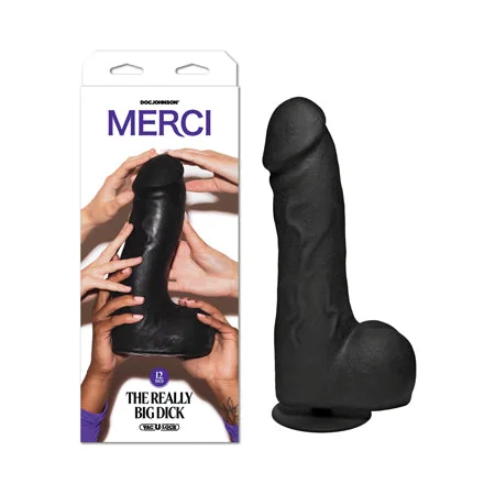 penis-enlargement-techniques-penis-injury-recovery-Merci The Really Big Dick 12 in. Dildo with XL Removable Vac-U-Lock Suction Cup Black