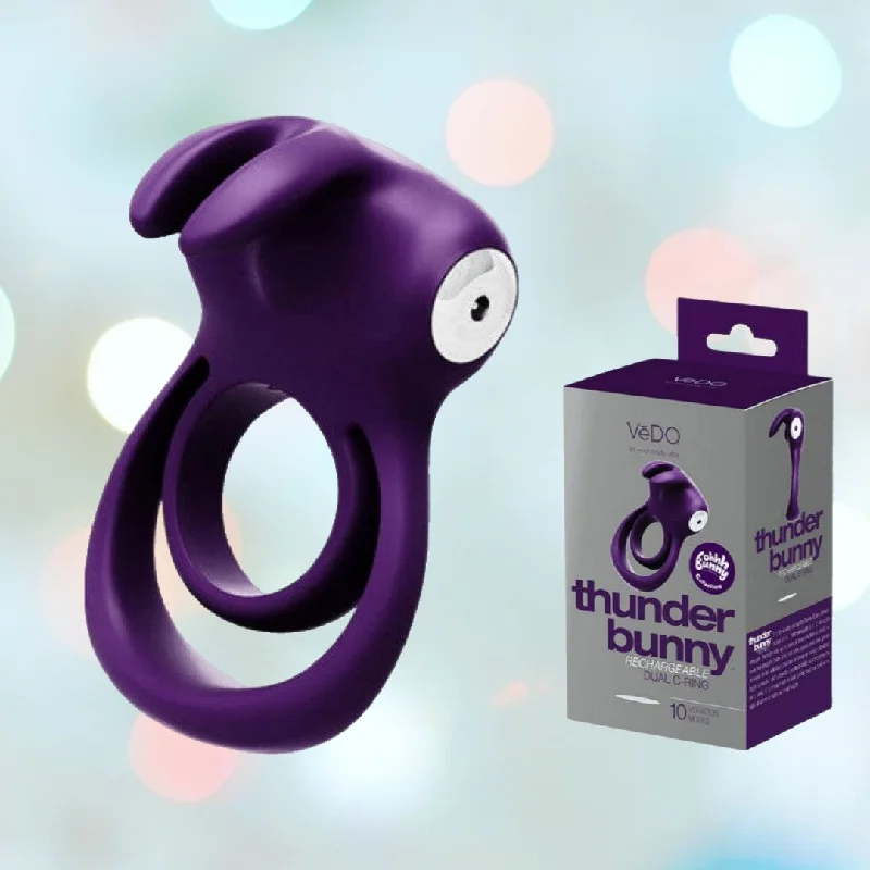 Anal toys with soft base-VeDO Thunder Bunny Vibrating Cock Ring