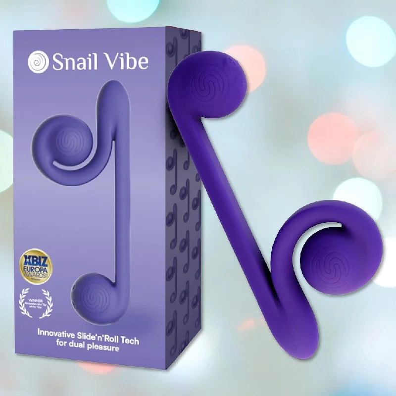 Anal toys for teasing fun-Snail Vibe Dual-Motor Thrusting Vibrator (Purple)